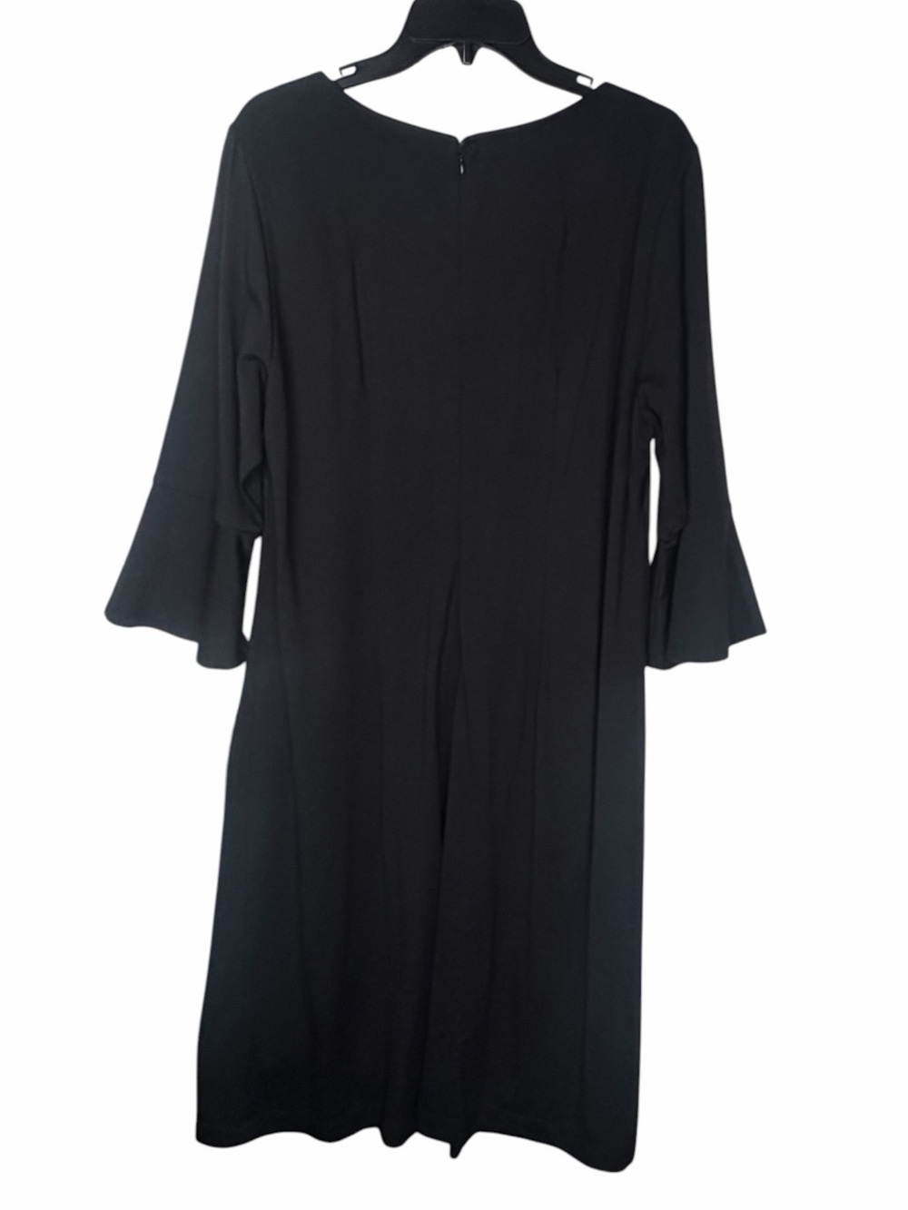 Sharagano NWT Women’s Black Midi Pleated 3/4 Sleeve Shift Dress In Size 16W - Picture 6 of 15